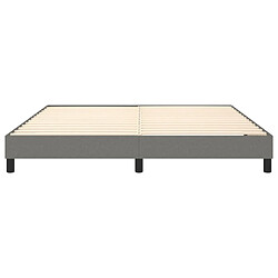 Sommier à lattes,Cadre à lattes de lit pour Adulte Gris foncé 160x200 cm Tissu -MN31461 pas cher