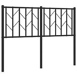 Maison Chic Tête de lit moderne pour chambre - Décoration de lit métal noir 120 cm -MN61262