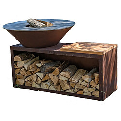 GRILL CHIC Braséro barbecue Le Traditionnel Ø 103 cm en acier corten