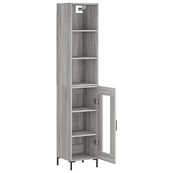 Acheter Maison Chic Buffet,Meuble de Rangement,commode pour salon,Cuisine Sonoma gris 34,5x34x180 cm Bois d'ingénierie -MN36476