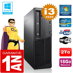 PC Lenovo M92p SFF Core I3-3220 Ram 16Go Disque 2 To Graveur DVD Wifi W7 · Occasion 