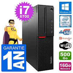 PC Lenovo ThinkCentre M800 SFF i7-6700 RAM 16Go Disque 500Go Windows 10 Wifi - Occasion