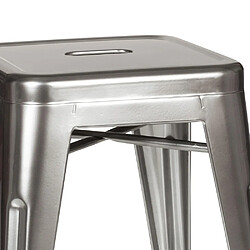 Tabouret VANTAGGIO métallique platinium hjh OFFICE