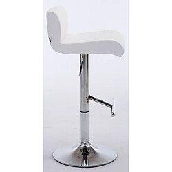 Avis Decoshop26 Lot de 2 tabourets de bar chaises haute généreusement rembourrés en métal chromé et PVC blanc 10_0004058