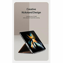 Acheter Riffi Étui livre magnétique série Dux Ducis Bril pour Samsung Galaxy Z Fold 4 F936B Marron