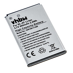 vhbw Li-Ion batterie 600mAh (3.7V) pour portable téléphone Smartphone Simvalley SX-305, SX305 comme Simvalley PX-3909-675. 