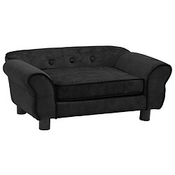 Maison Chic Niche Canapé,Lit pour chien | Panier couchage pour chien Noir 72x45x30 cm Peluche -GKD93103