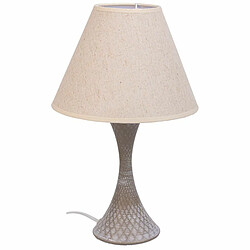 Lampe de bureau Alexandra House Living Blanc Gris Métal Tissu 220-240 V 23 x 38 x 23 cm 