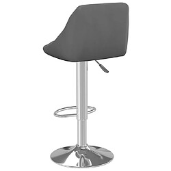 Acheter vidaXL Tabouret de bar Gris foncé Velours