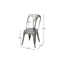 Avis Rendez Vous Deco Chaise Indus chrome (lot de 2)