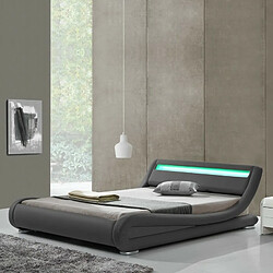 Meubler Design Lit Design Led Julia - Gris - 160x200 