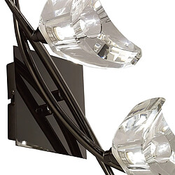 Avis Luminaire Center Applique murale Eclipse 2 Ampoules G9, chrome noir