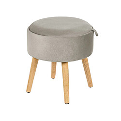 Beliani Tabouret à coffre en velours gris NEELY