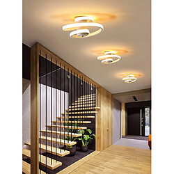 Stoex Plafonnier Led Design en Spirale Lampe de Plafond Moderne Blanc Lustre Nordique Blanc Chaud Simple Luminaire Plafonnier Créatif pas cher