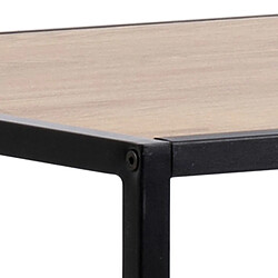 Avis Toilinux Table de bar haute en MDF et métal pour 4 à 6 personnes - Beige et noir