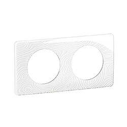 plaque de finition - 2 postes - blanc relief - legrand céliane cp0602