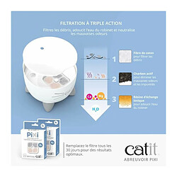 Avis Cat-it CAT IT Fontaine a eau automatique pour chat - 2,5 L - Blanc