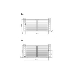 Avis Vente-Unique Portail coulissant aluminium plein L374 x H180 cm anthracite - NAZARIO