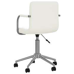 Avis vidaXL Chaise pivotante de salle à manger Blanc Similicuir