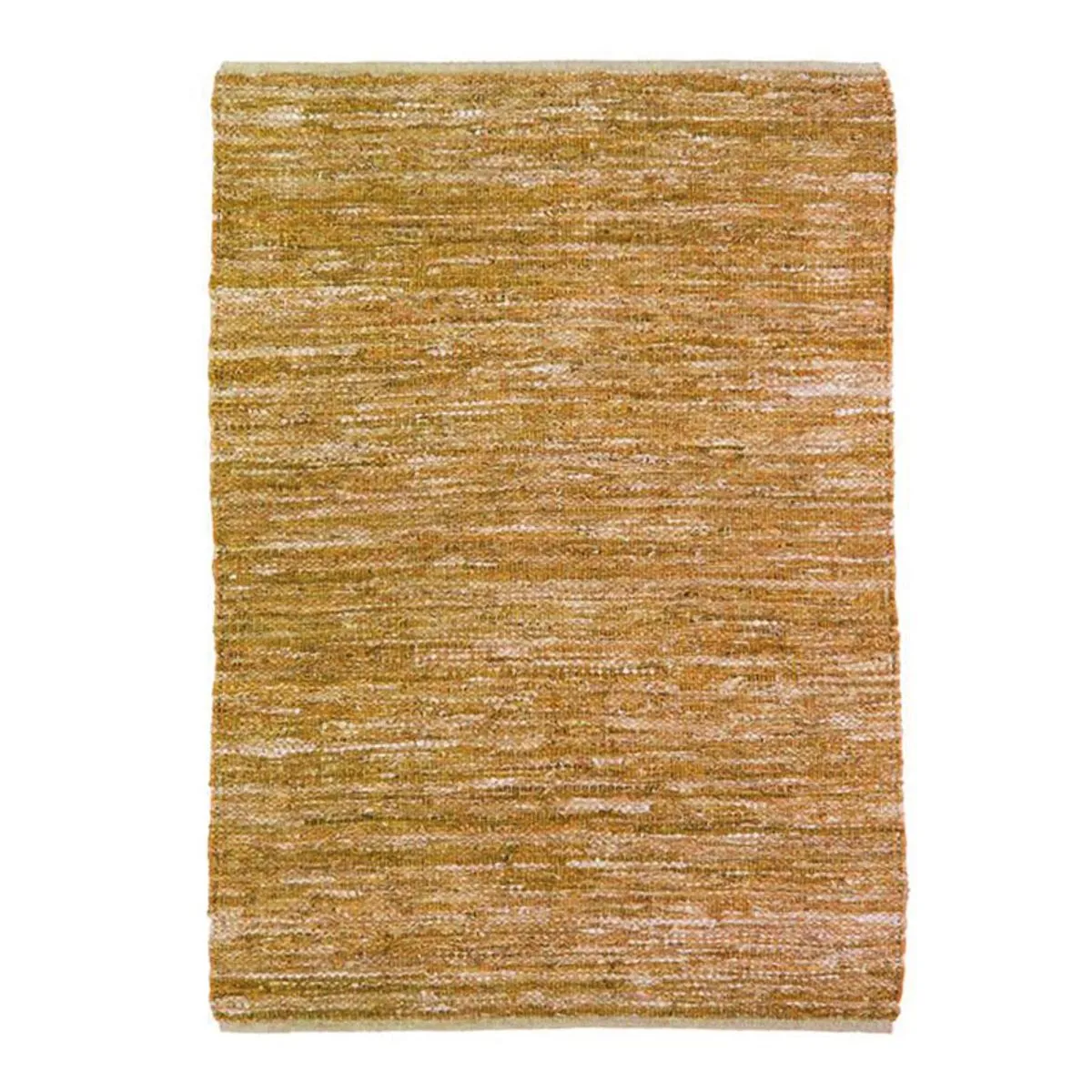 Thedecofactory SKIN - Tapis en cuir tressé jaune 160x230