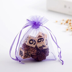 Acheter Wewoo 100 PCS Sac Cadeau Bijoux Organza Anniversaire De Mariage Pochettes DessinsTaille Du 9X12cm Violet Clair