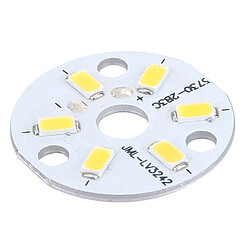 Acheter Wewoo Module LED blanc 10 PCS 3W 6 LEDS SMD5730 270 LM 3000-6500K Panneau de base en aluminium, Diamètre: 32mm chaud