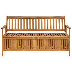 vidaXL Banc de rangement de jardin 148 cm bois d'acacia solide