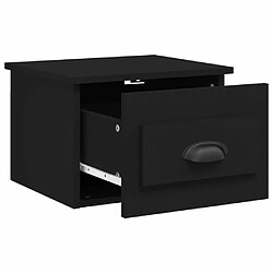 Maison Chic Table de chevet murale - Table de Nuit noir 41,5x36x28 cm pas cher