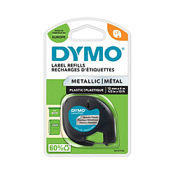 Avis Ruban Laminé pour Etiqueteuses Dymo 91208 LetraTag® Noir Argent 12 mm (10 Unités)