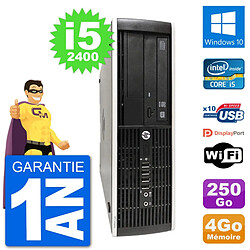 PC HP Compaq Pro 6300 SFF Intel i5-2400 RAM 4Go Disque Dur 250Go Windows 10 Wifi - Occasion