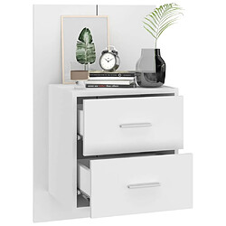 Acheter Maison Chic Table de chevet murale - Table de Nuit Blanc