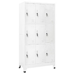 vidaXL Armoire à casier avec 9 compartiments Acier 90x45x180 cm Gris 