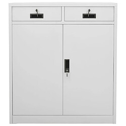 vidaXL Armoire de bureau Gris clair 90x40x102 cm Acier