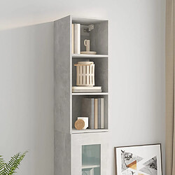 Acheter vidaXL Armoire murale Gris béton 34,5x32,5x90 cm Bois d'ingénierie