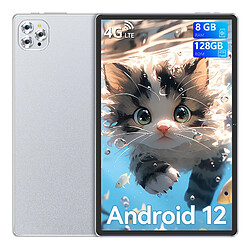 VANWIN Tablette Android 12, 8 Go RAM 128Go ROM/TF 1 To, 4G LTE, Tablette avec 10,1Pouces FHD 1920x1200 Incell IPS, 7560mAH, Tablette Octa-Core, Widevine L1, GMS/GPS-Blanc