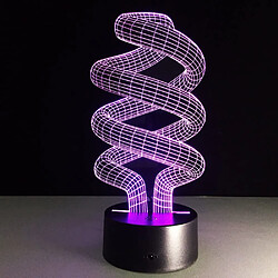 Avis Universal ATD DNA Spirale 3D Optique Diaporama Touch Switch Colorful Gradient LED Table Lamp Night Light