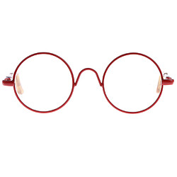 Lunettes de lunette à lunette ronde de 1/6 paire pour lunettes de lunette à 12 po 'rouge