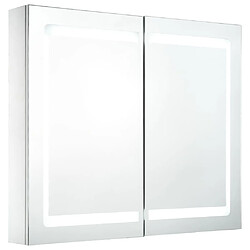 vidaXL Armoire de salle de bain à miroir LED 80x12,2x68 cm