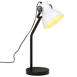 vidaXL Lampe de bureau 25 W blanc 17x17x60 cm E27 