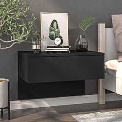 Maison Chic Table de chevet murale - Table de Nuit Noir