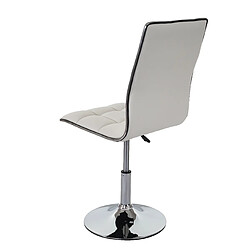 Mendler 2x chaise de salle à manger HWC-C41, fauteuil, similicuir ~ blanc pas cher