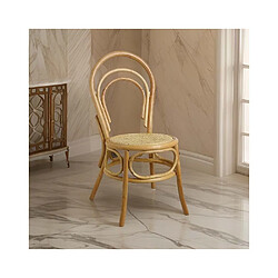 Aubry Gaspard Chaise en rotin naturel et cannage.