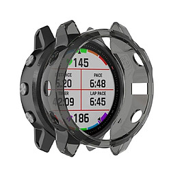 Wewoo Boîtier de montre Pour Garmin Fenix 6s TPU demi-couverture Smart Watch Protevtice Case Noir 