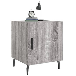 Acheter Maison Chic Table de chevet,Table de nuit,Table d'appoint pour salon sonoma gris 40x40x50 cm bois d'ingénierie -MN30598