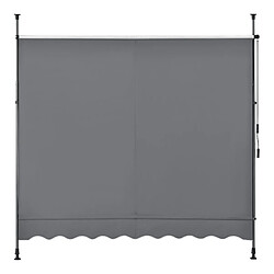 Acheter Helloshop26 Store banne téléscopique acier polyester 350 x 120 x 200-300 cm gris ardoise 03_0008339