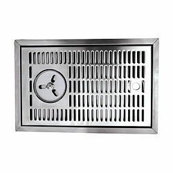 ich-zapfe Plaque d'égouttage inox pour encastrement 480 x 313mm pour douche en verre