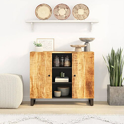 Maison Chic Buffet commode,console avec 2 portes pour rangement 90x33x75 cm bois massif de manguier -MN48516