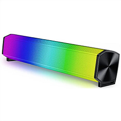 Yonis Enceinte Bluetooth Portable RGB Sans Fil Enceinte Bluetooth Portable Sans Fil RGB Extérieur Subwoofer Home Theater YONIS