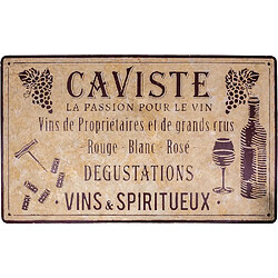 Antic Line Creations Grande plaque vintage en fer 122,5 x 74 cm Caviste.