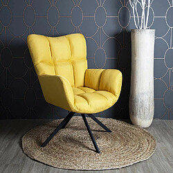 The Home Deco Factory Fauteuil pivotant design Washington - Jaune